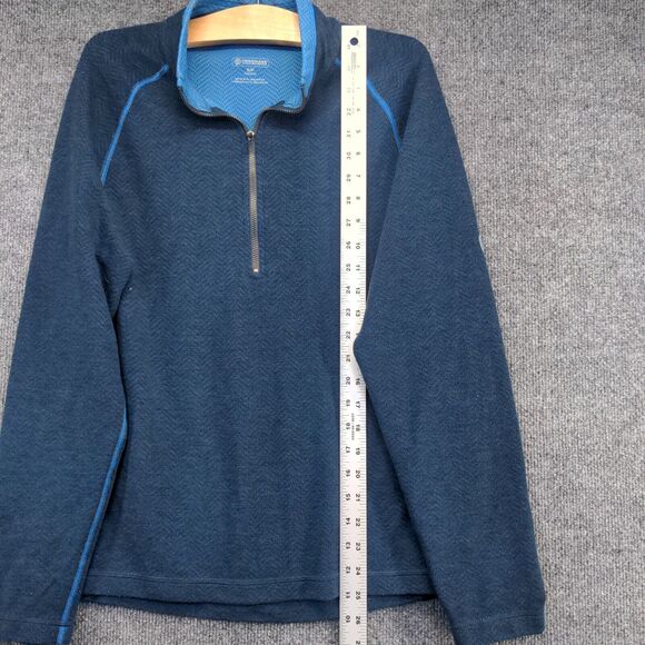 Timberland Outdoor Performance Sweater Men's Blue Small Polyester Wool Blend - Picture 10 of 12
